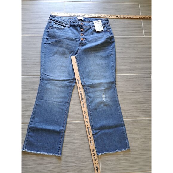 NEW Sonoma Cropped Boot Jeans 16R High Rise Straight Button Fly Denim Women's - Picture 6 of 9